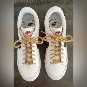 Nike Men's White and Beige Sneakers